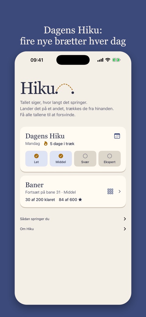 Forsiden med Dagens Hiku